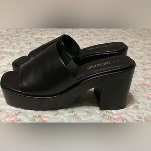 Dream Pairs Women's Black Platform Mules